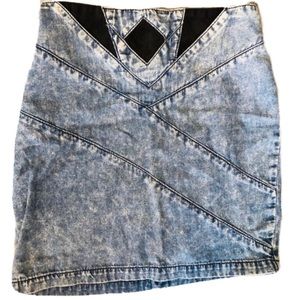 Vintage Y2K Jean Mini Skirt XS